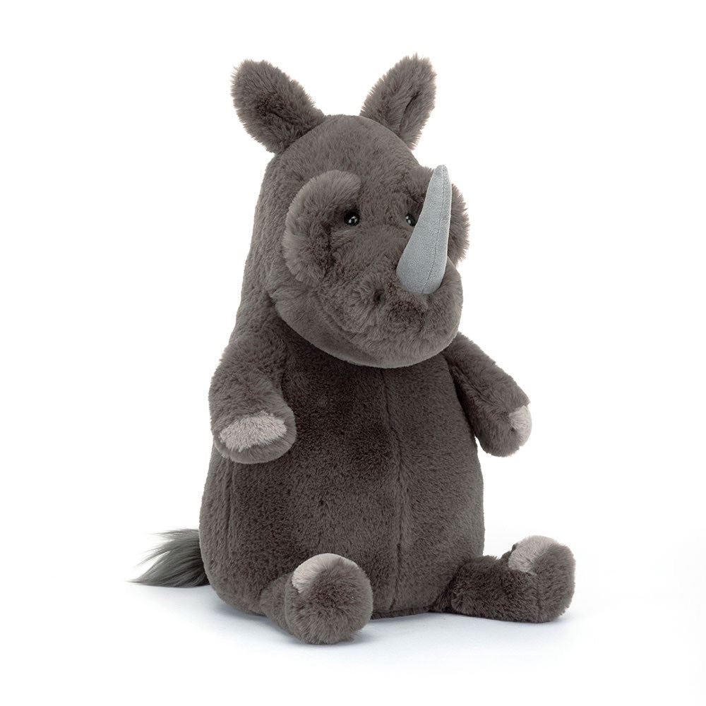 🦏 Jellycat Rhoderick Rhino Rhinoceros Grey Rhino Stuffed Animal NWT HTF Retired - Picture 2 of 9